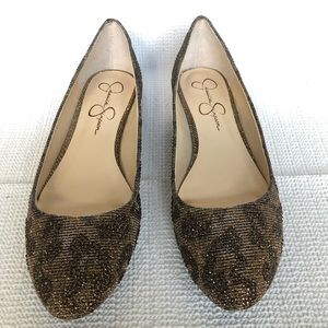 Jessica Simpson🌸-glitter flats.
